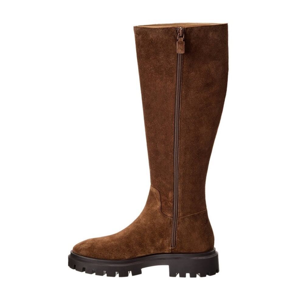 Stuart Weitzman Ultra Lug Suede Knee-High Boot in espresso suede 7 1/2 - Picture 2 of 14
